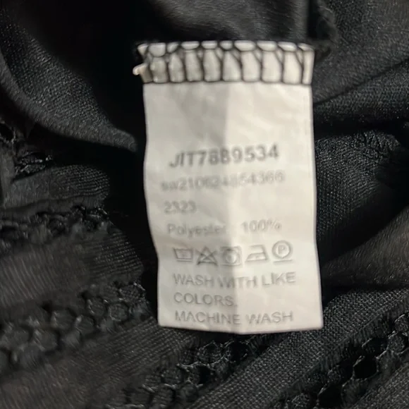 Long Tea Length Black Skirt Fully Lined lace and Ribbon over skirt NWOT - Picture 3 of 12